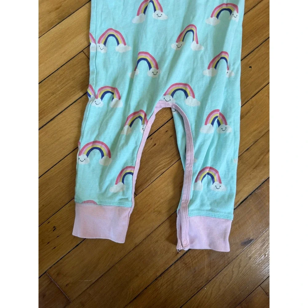 Paris Hilton x Monica + Andy Organic Cotton Baby Double Ruffle Romper‎ Rainbows
